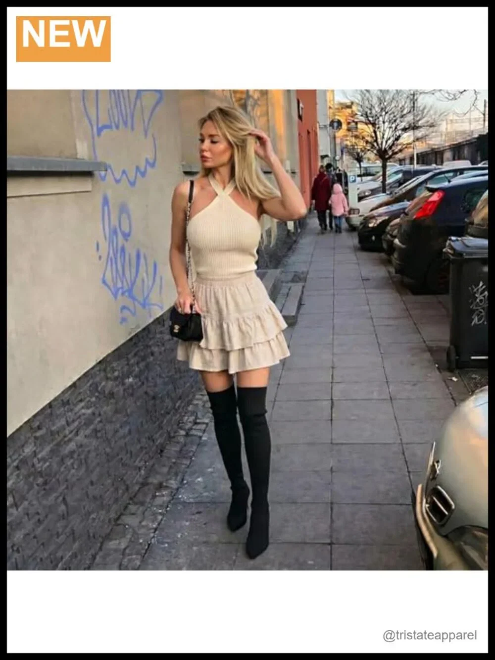 Over the Knee Knit Boots High Heel Pointed Toe Stiletto Women's 4